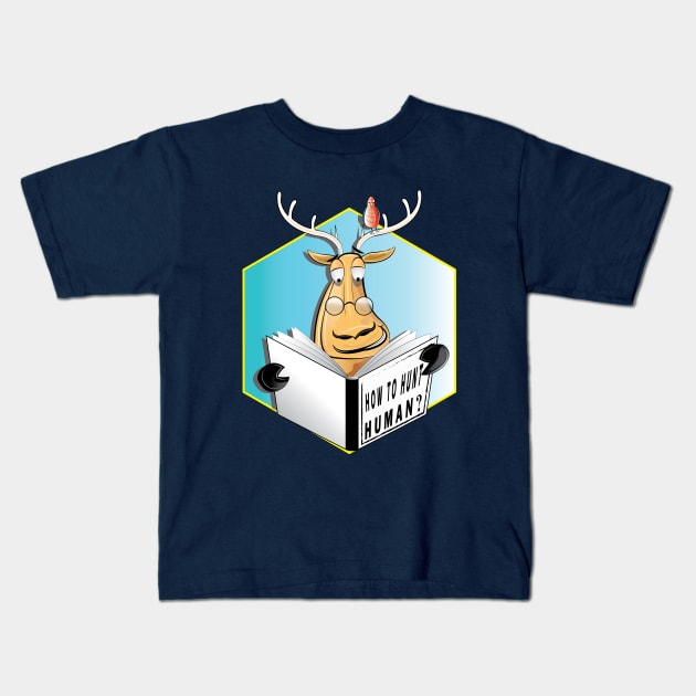 Funny Deer Hunting Kids T-Shirt by ArticArtac